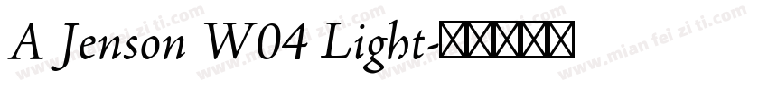 A Jenson W04 Light字体转换